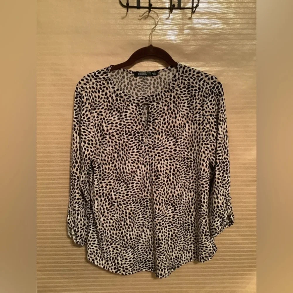 CURE~LEOPARD PRINT BLOUSE~ M